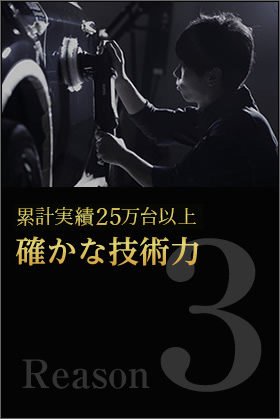 累計実績21万台以上確かな技術力