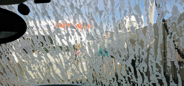 洗車フロントガラス